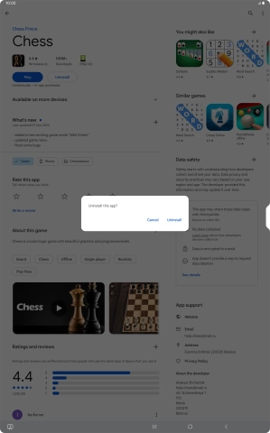 Press Uninstall.