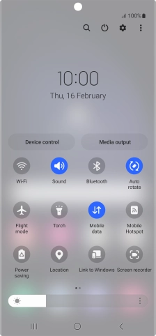 Press the settings icon.