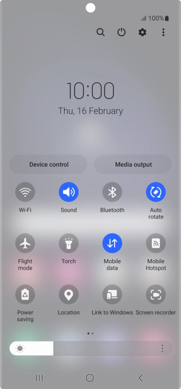 Press the settings icon.