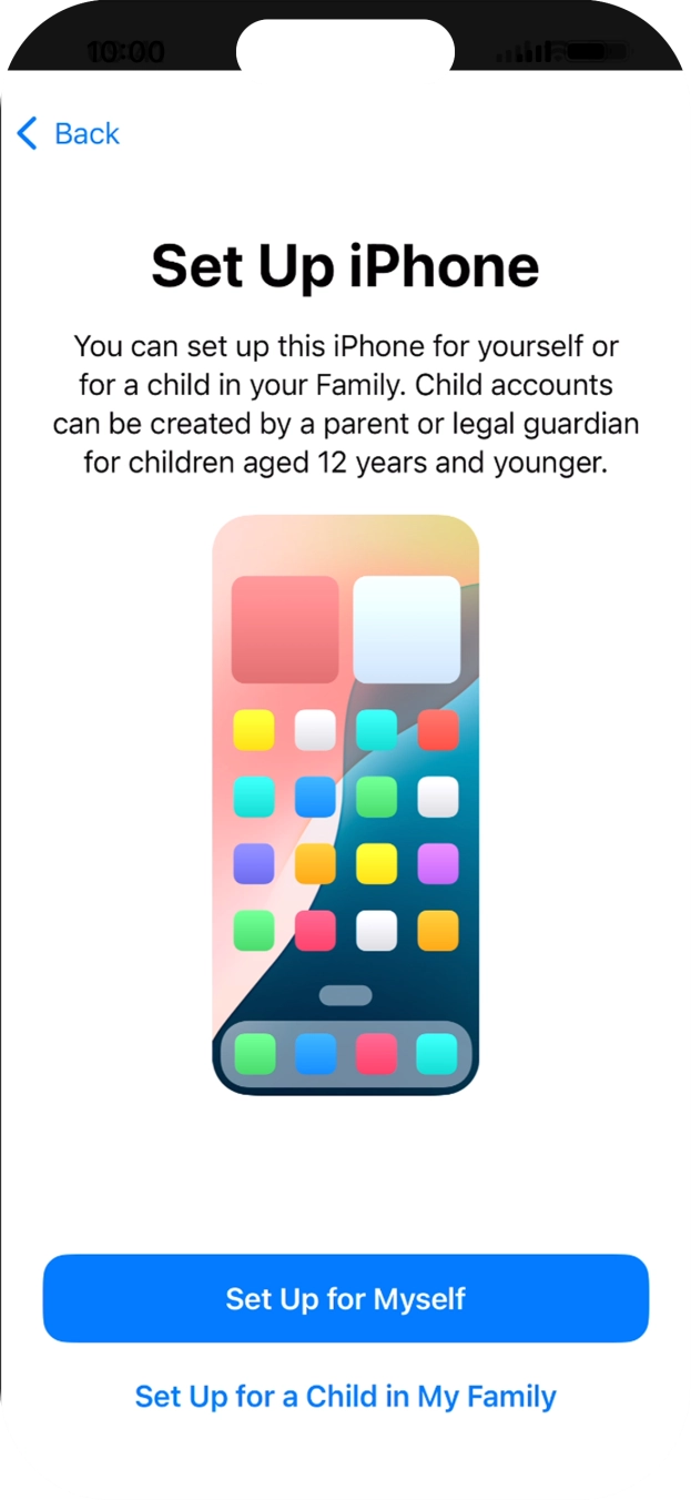 Press Set Up for Myself.