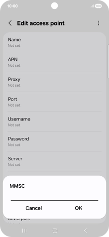 Key in http://mmsc.telstra.com:8002 and press OK.