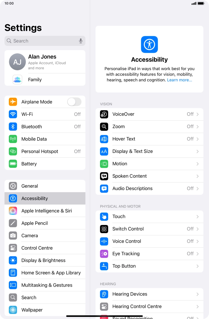 Press the required category below 