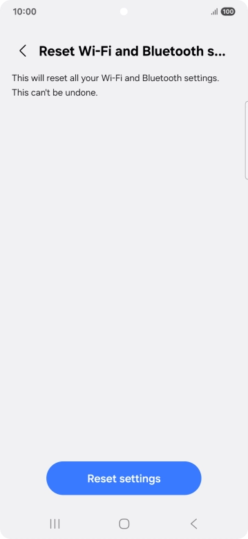 Press Reset settings.