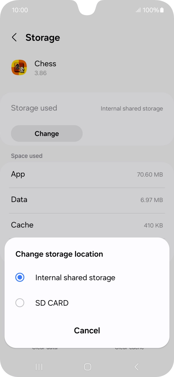 Press the name of the memory card.