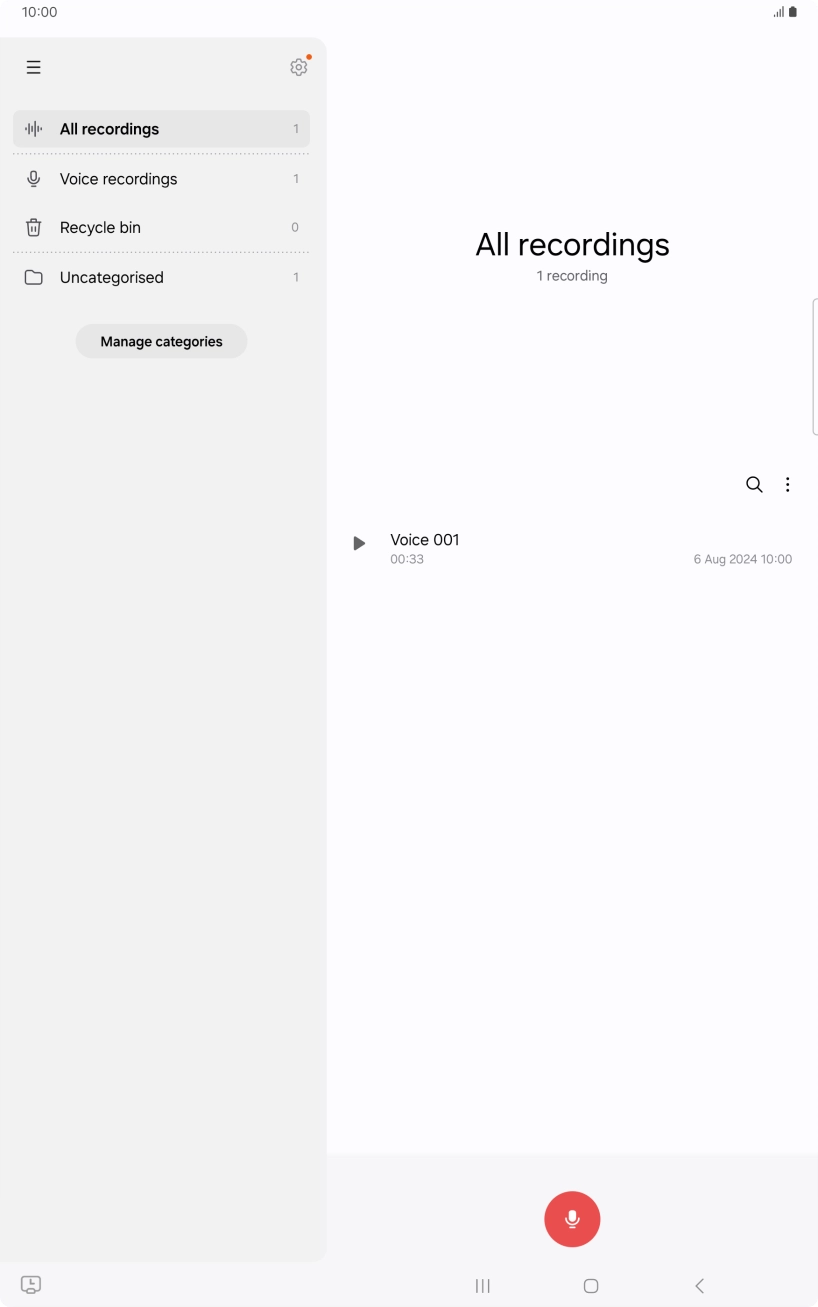 Create a new recording or open a previously saved recording.