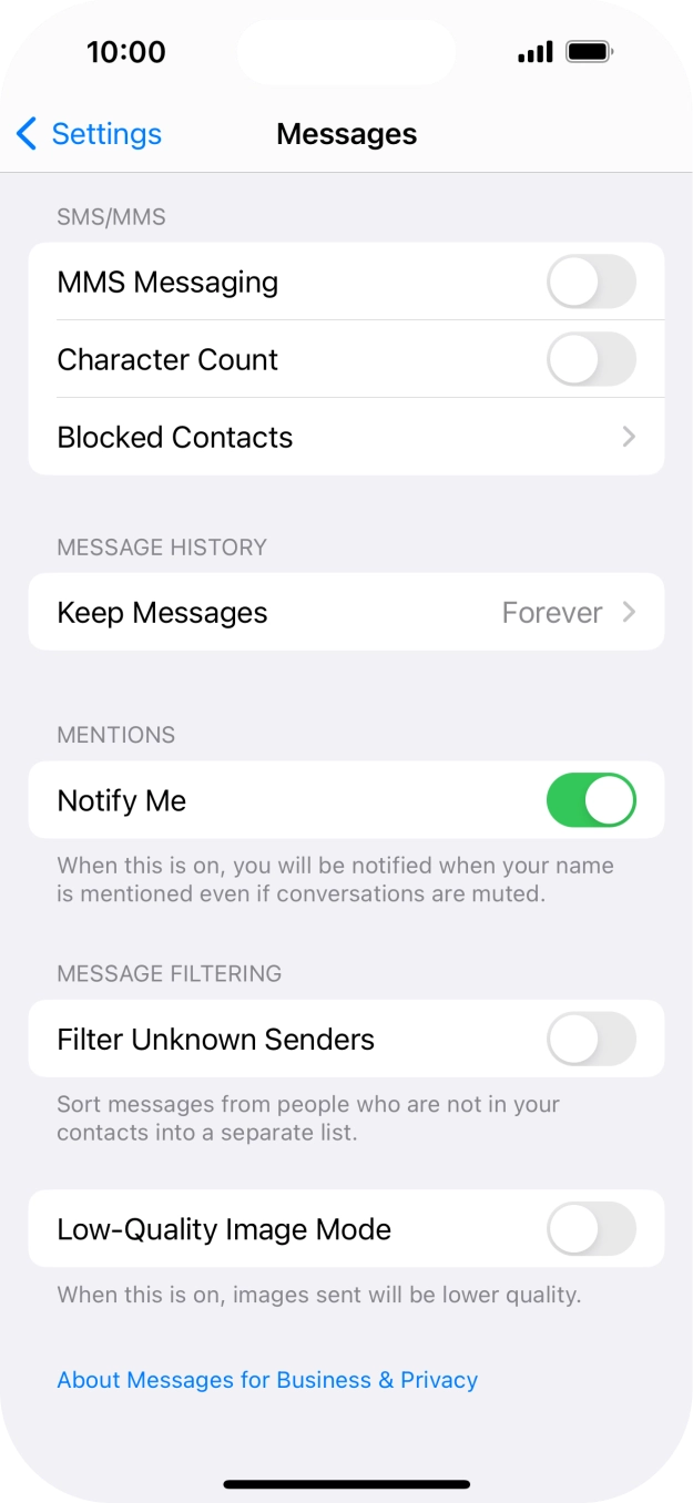 Press the indicator next to 