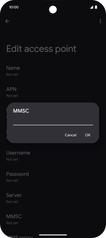 Key in http://mmsc.telstra.com:8002 and press OK.