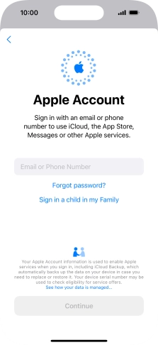 Press Email or Phone Number and key in the username for your Apple ID.