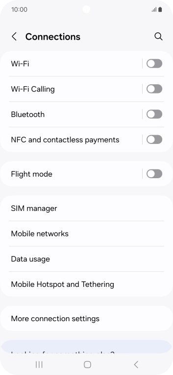Press Mobile networks.