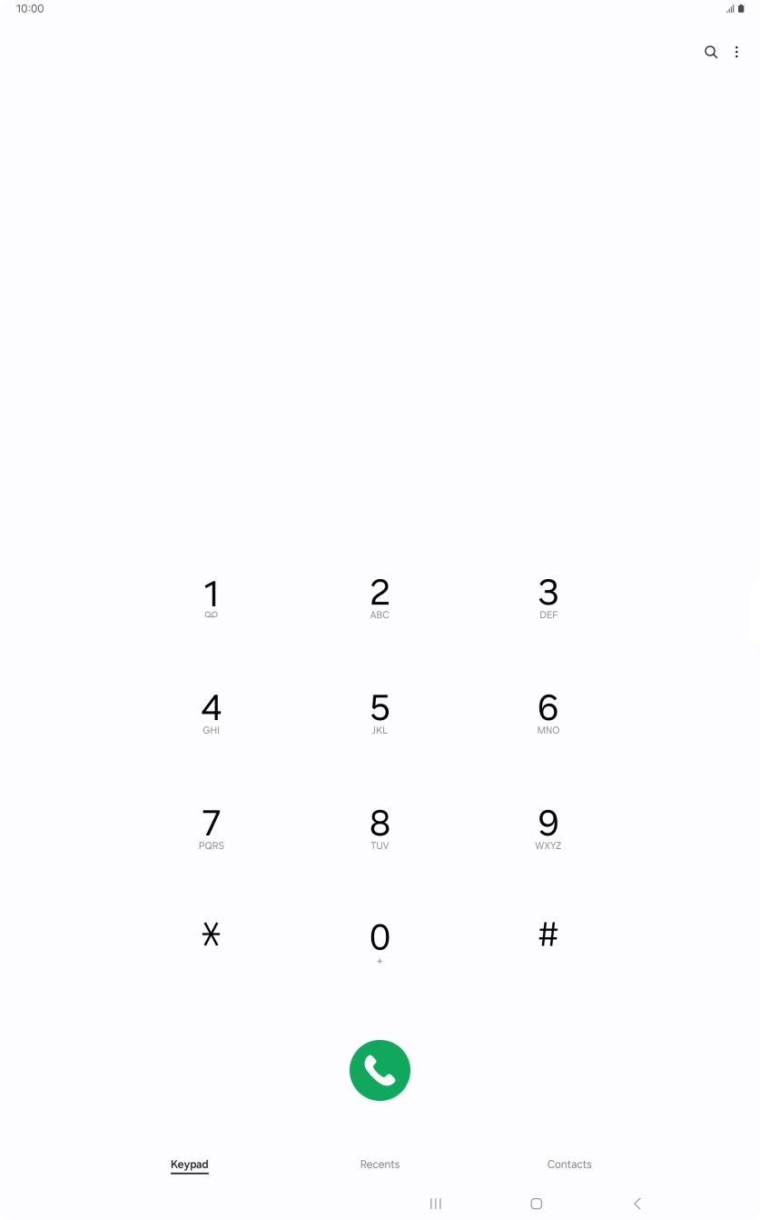 Press the menu icon.