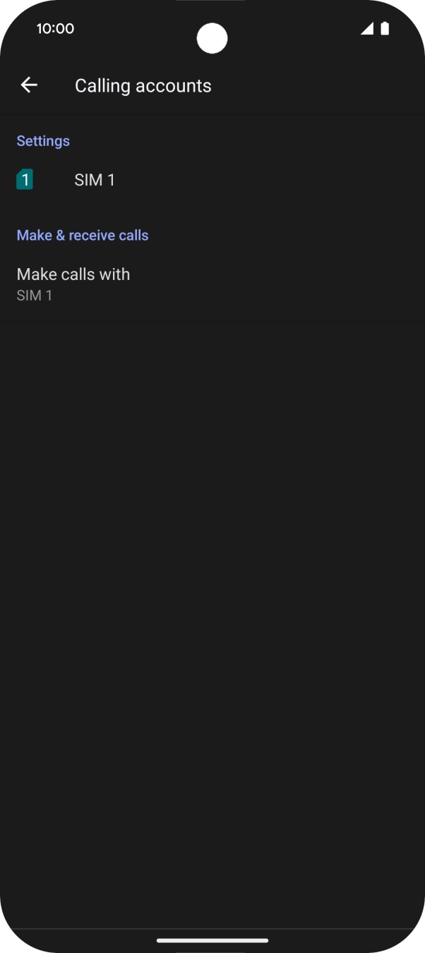 Press the name of your SIM.