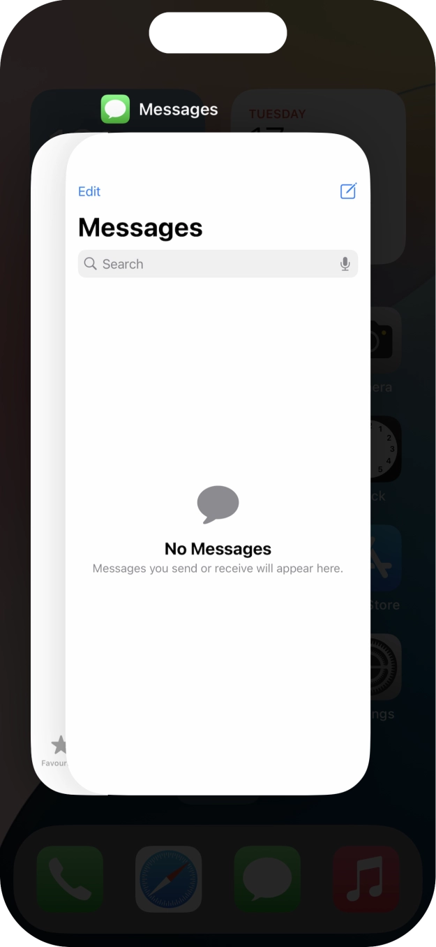 Slide upwards on the required application to end it. Slide upwards on the required application to end it.