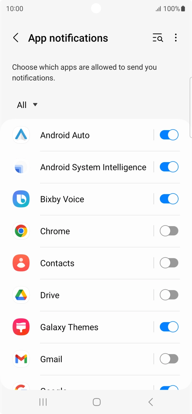 Press the drop down list.