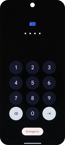If your SIM is locked, key in your PIN and press arrow right.