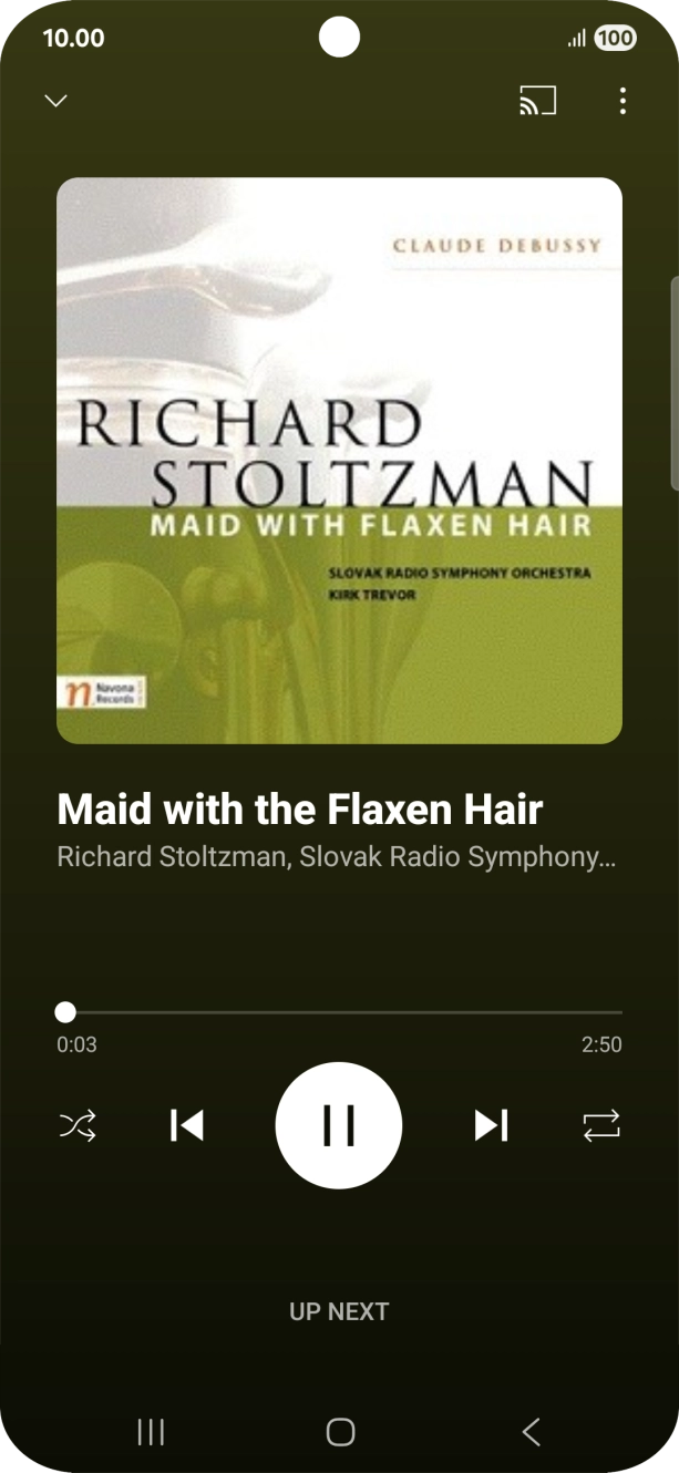 Press arrow right to go to the next audio file.