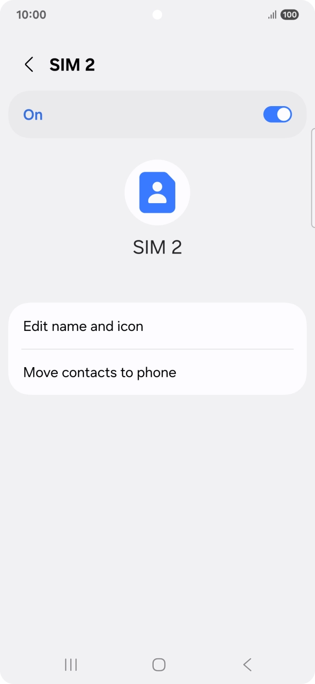 Press the indicator to turn use of the service on or off. Press the indicator to turn use of the service on or off.