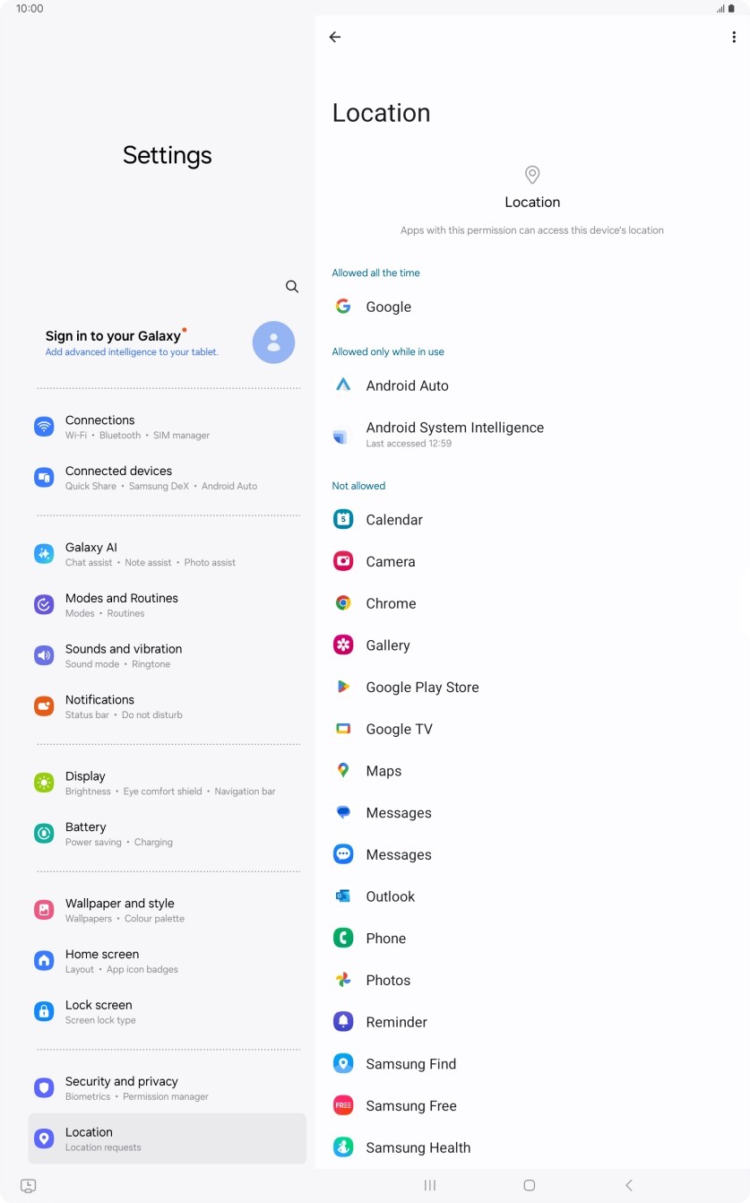 Press the required app.