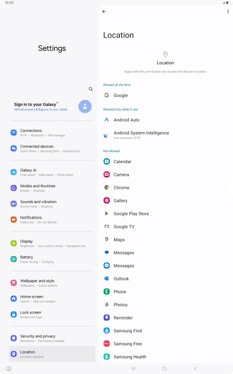 Press the required app. Press the required app.