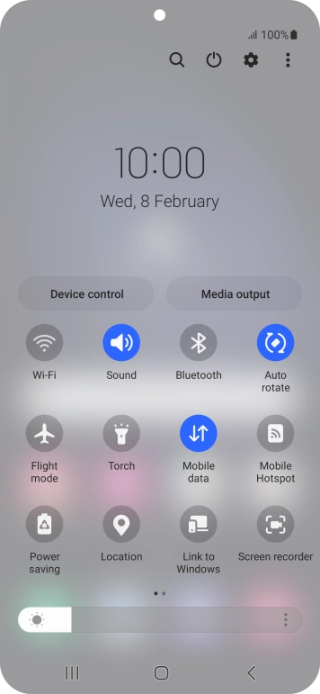 Press the power off icon.