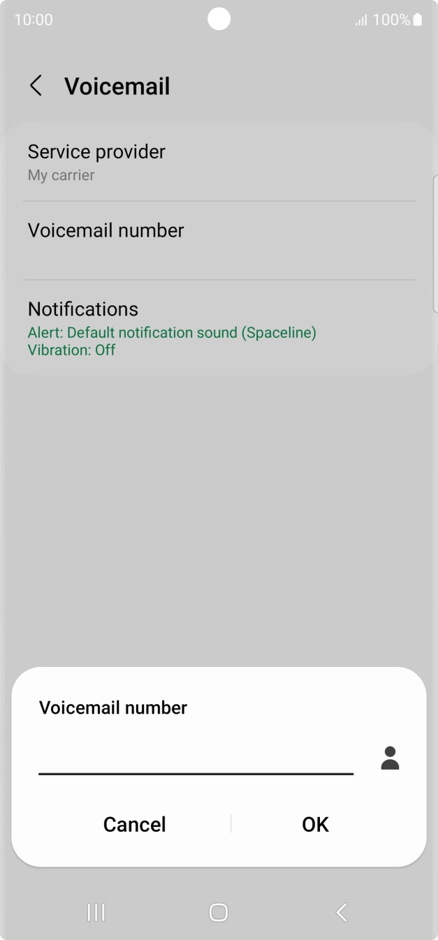 Key in +61101 and press OK.