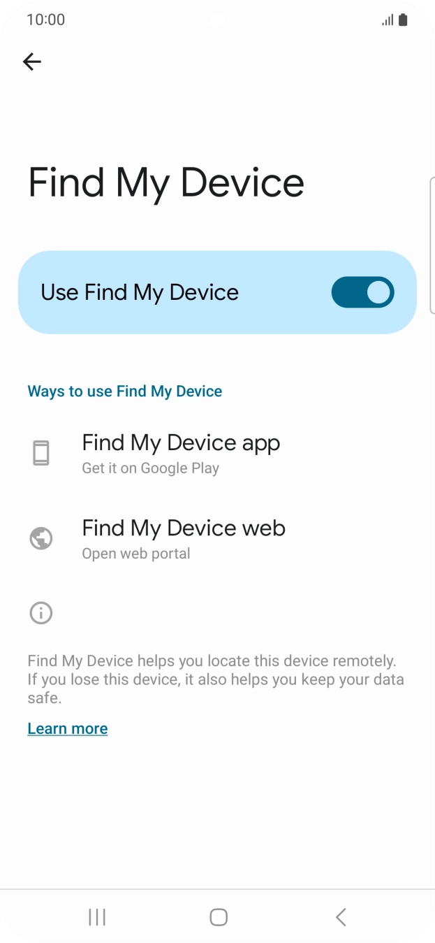 Press the Home key to return to the home screen.