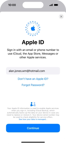 Press Continue. Press Continue.