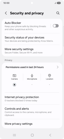 Press More security settings.