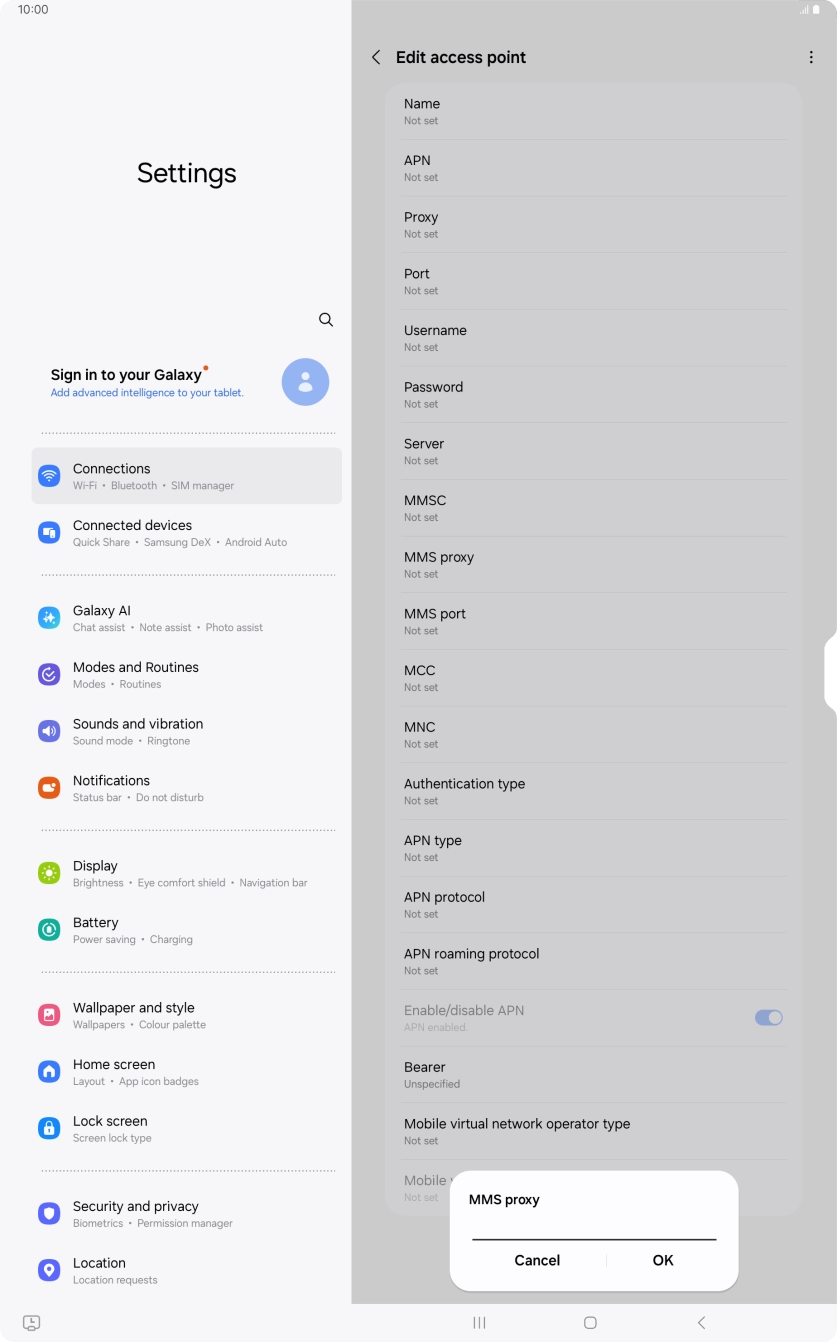 Key in 10.1.1.180 and press OK.