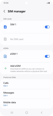 Press Mobile data.