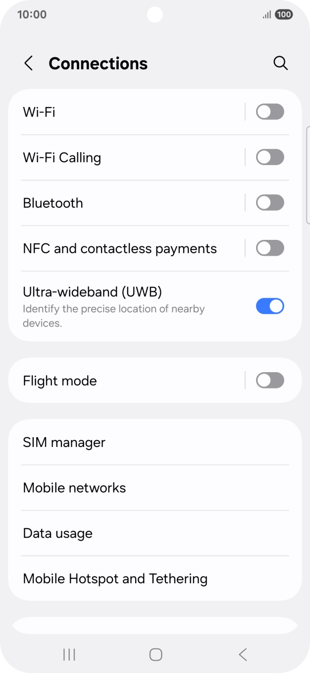 Press Mobile networks.