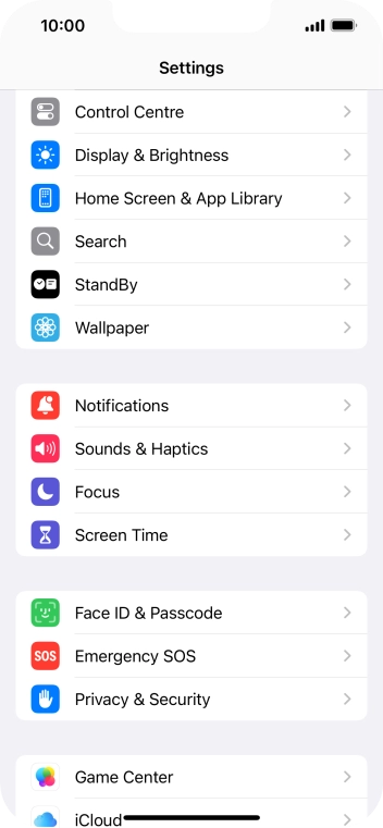 Press Face ID & Passcode.