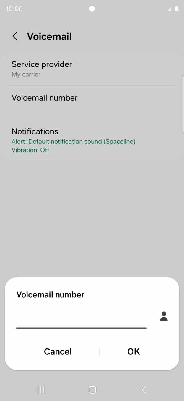 Key in +61101 and press OK.