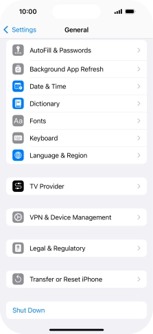 Press Transfer or Reset iPhone.