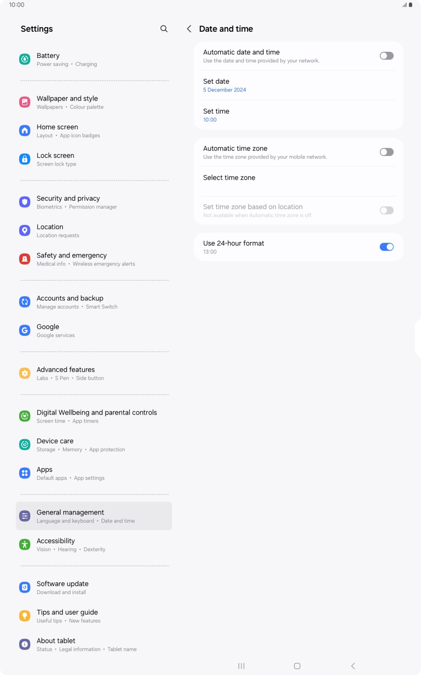 Press the indicator next to 