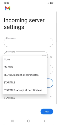 Press SSL/TLS.
