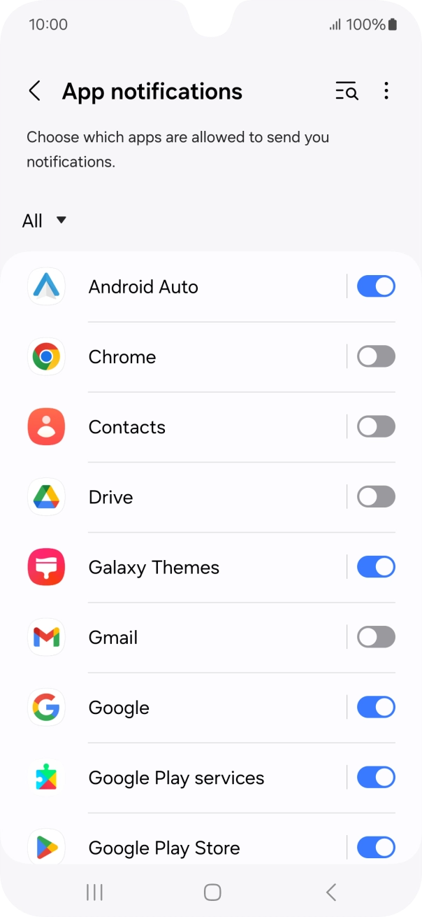 Press the drop down list.