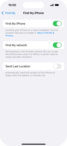 Press the indicator next to 