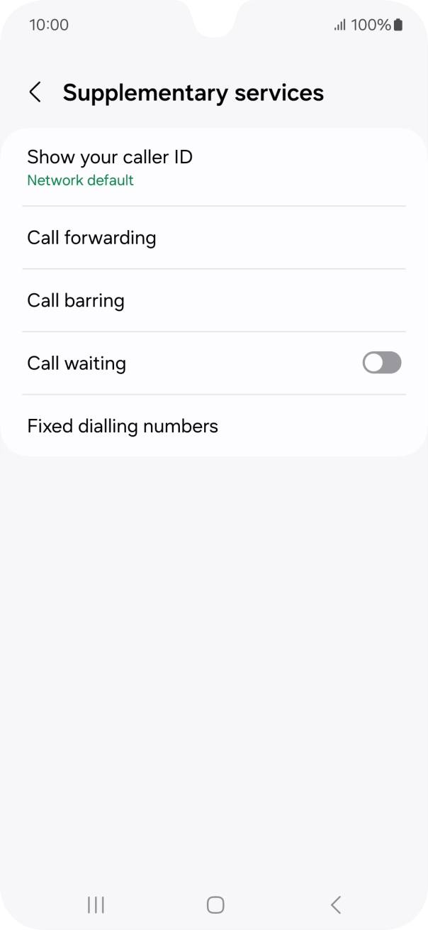 Press Call forwarding.
