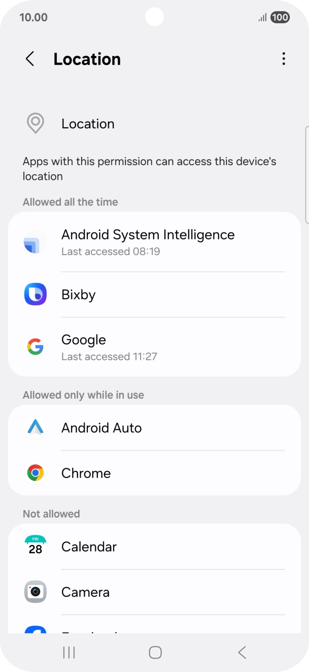 Press the required app.