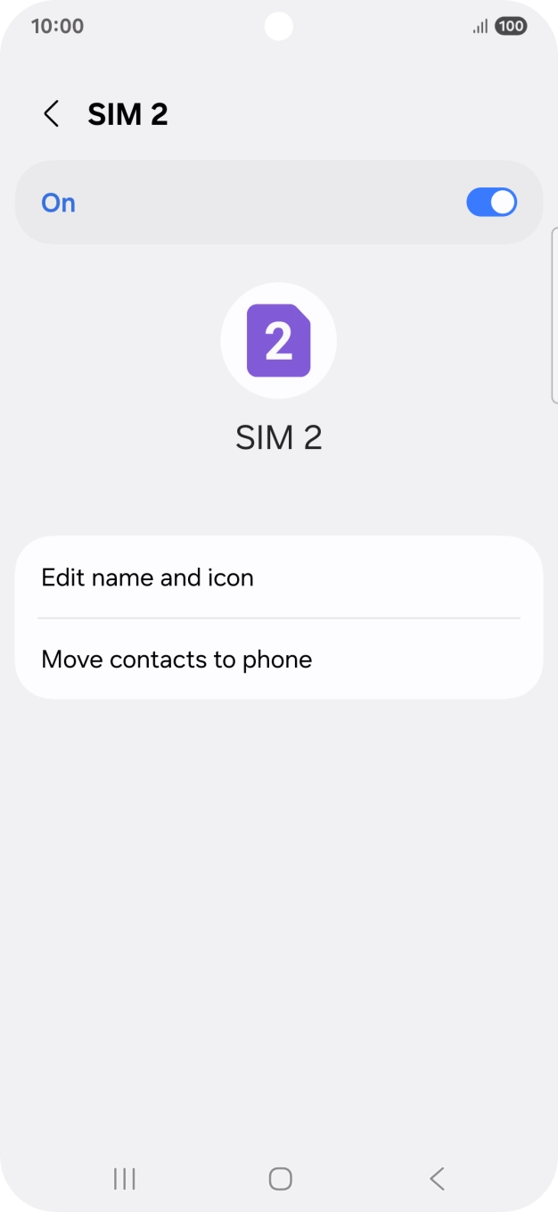 Press the indicator to turn use of the service on or off.