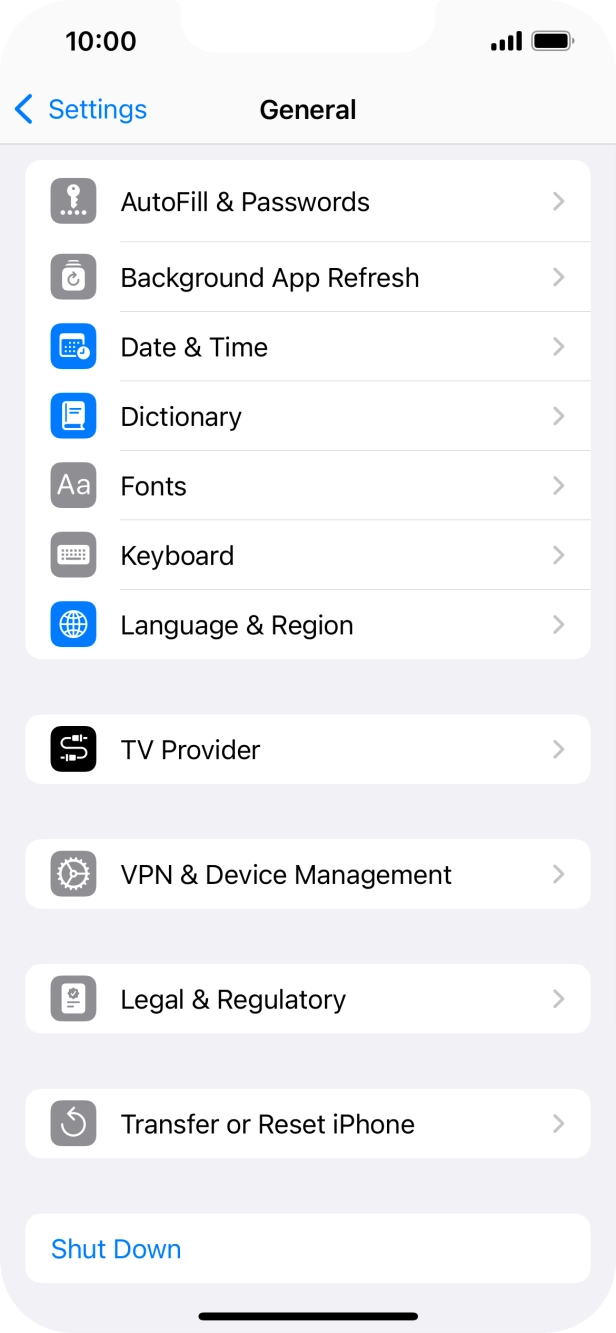 Press Transfer or Reset iPhone.