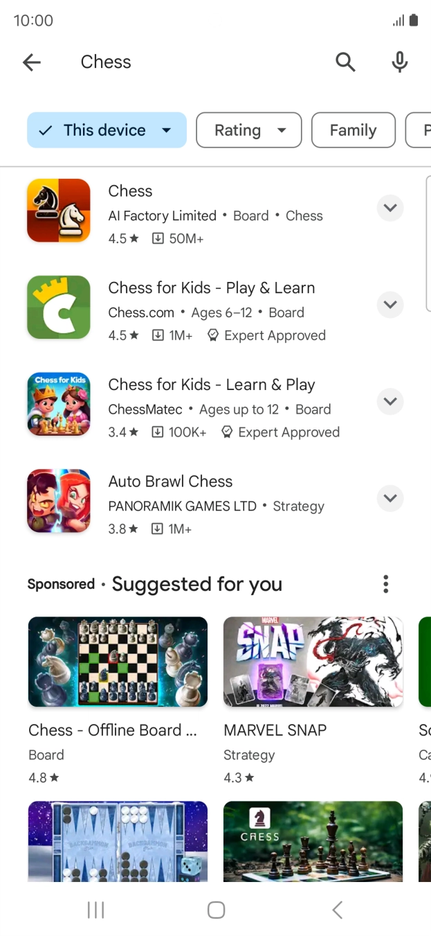 Press the required app. Press the required app.