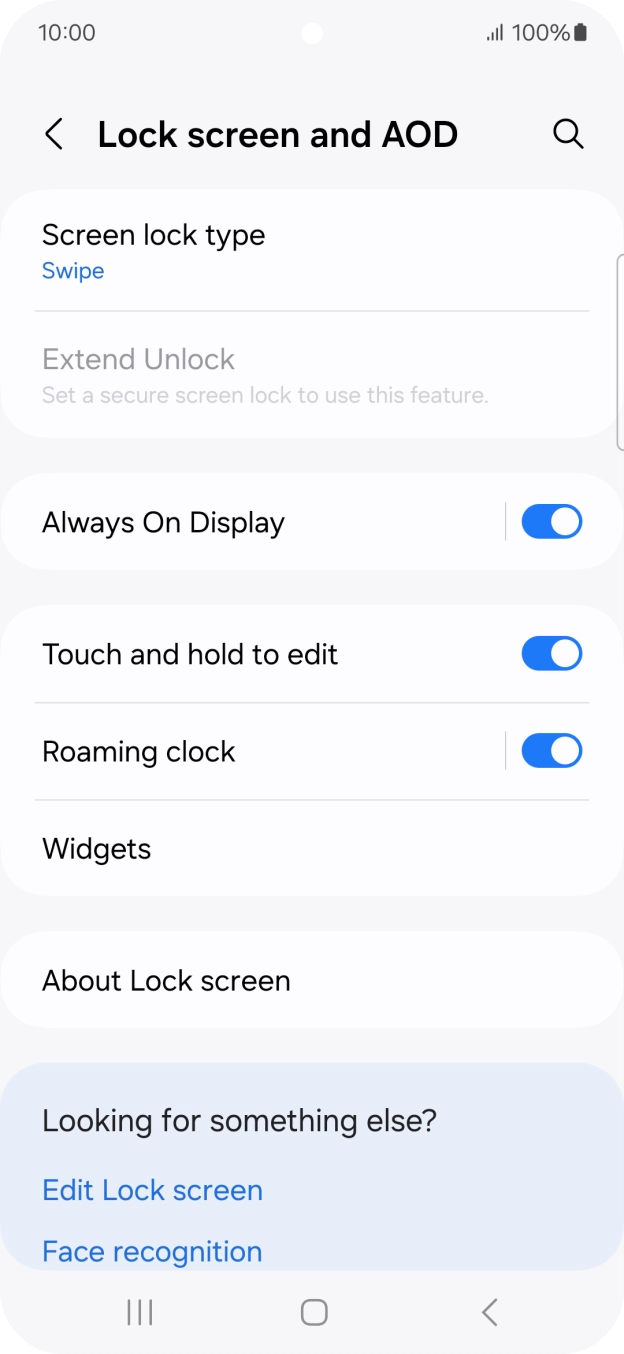 Press Screen lock type.