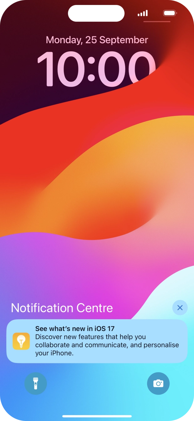 Press the required notification and follow the instructions on the screen to use the selected function. Press the required notification and follow the instructions on the screen to use the selected function.