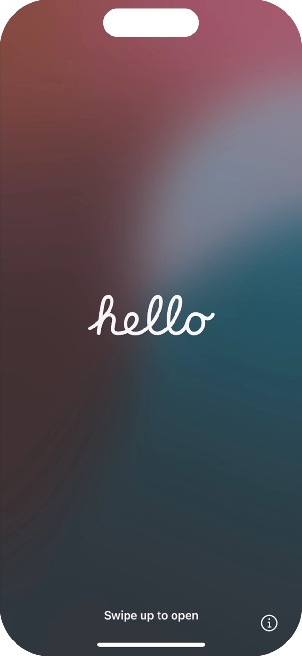 Slide your finger upwards starting from the bottom of the screen.