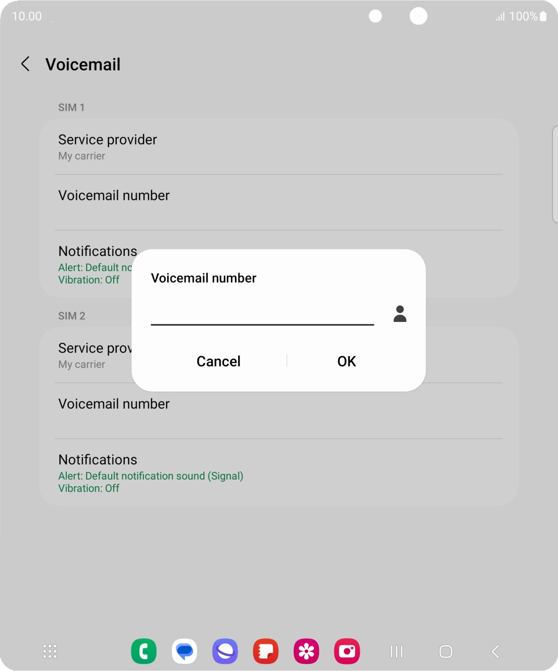 Key in +61101 and press OK.