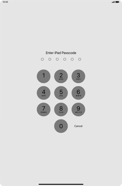 Use the lock code you created.