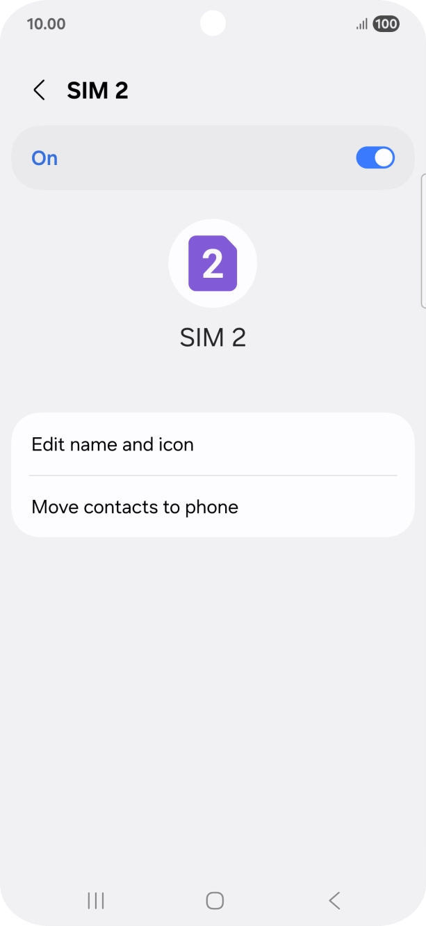 Press the indicator to turn use of the service on or off. Press the indicator to turn use of the service on or off.