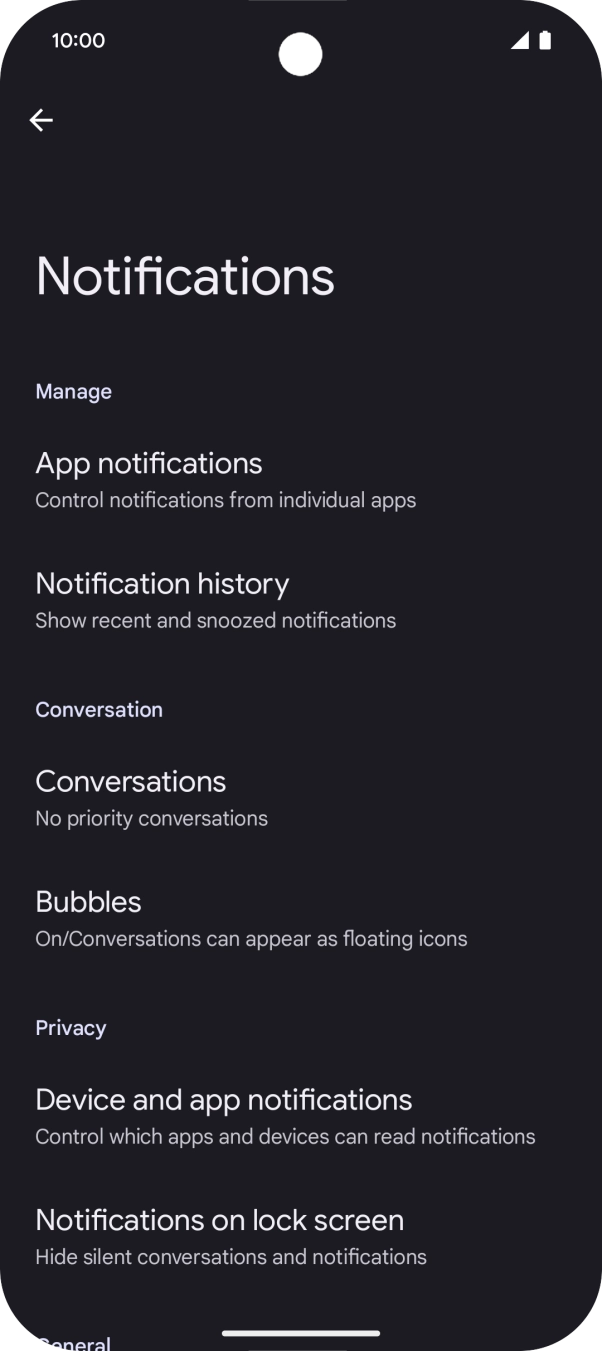Press App notifications.