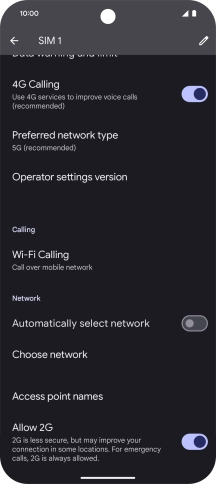 Press the indicator next to 